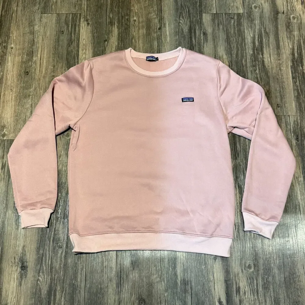Patagonia Sweatshirt Women's Large Pink Uprisal Crew Neck Pullover Logo Outdoors